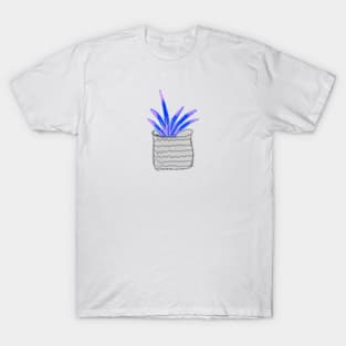 Blue purple succulent watercolor T-Shirt